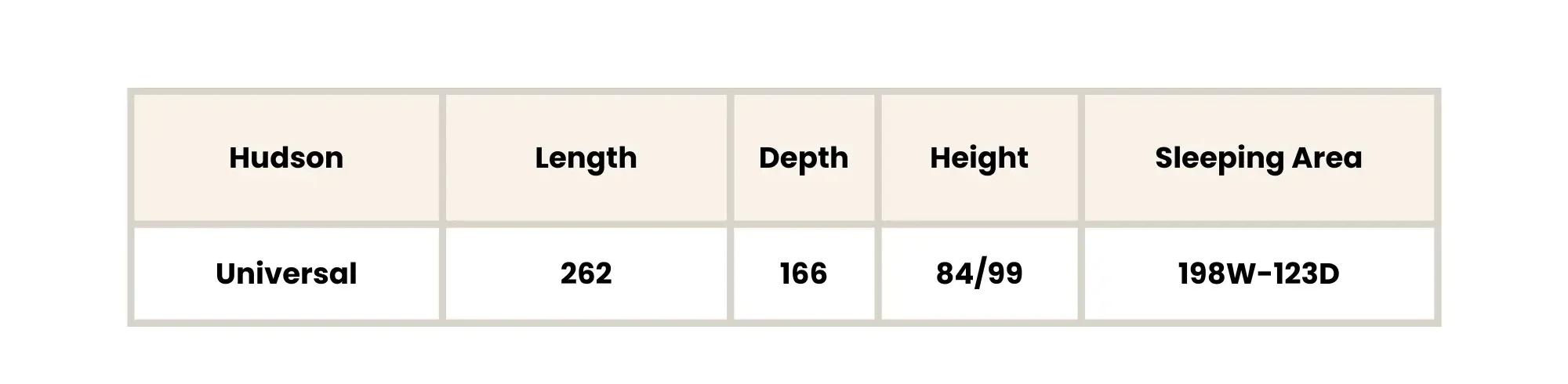 HUDSON Universal Corner Sofabed Dimension