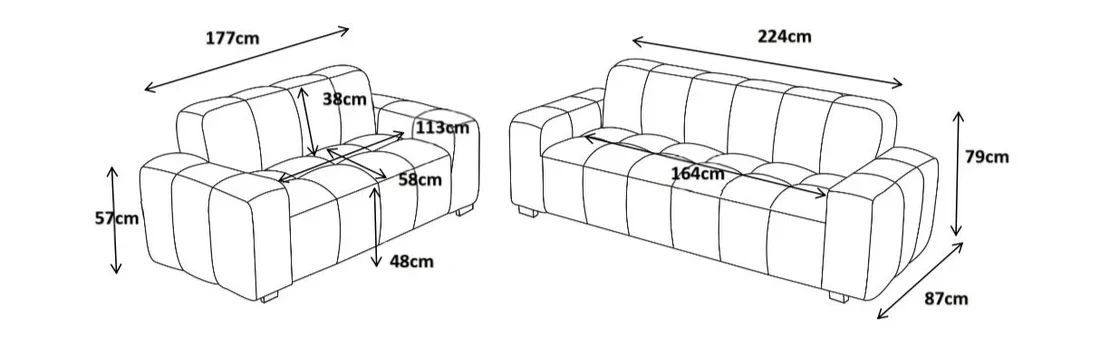 Paris 3 Seater Sofa UK