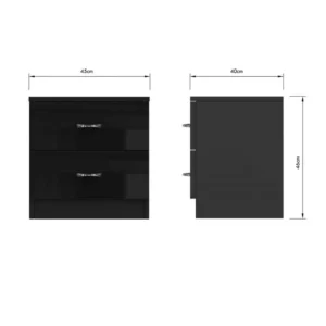Chilton Black Gloss Beside Dimension
