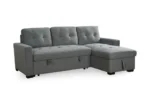 Alder Universal Corner Sofa Bed UK – Stylish Grey Fabric Corner Sofa Bed with Storage - Image 3