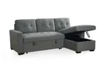 Alder Universal Corner Sofa Bed UK – Stylish Grey Fabric Corner Sofa Bed with Storage - Image 7