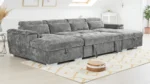 Alaya Grey U-Shape Sofabed