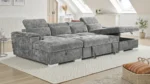 Alaya Grey U-Shape Sofabed
