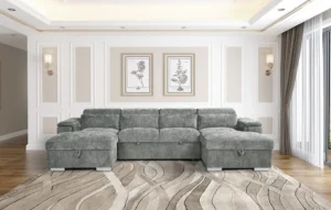 Alaya Grey U-Shape Sofabed