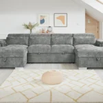 Alaya Grey U-Shape Sofabed