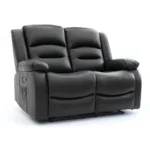 Alva Recliner 2 Seater black sofa