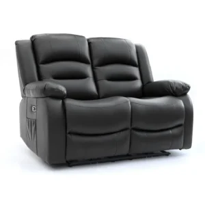 Alva Recliner 2 Seater black sofa