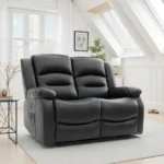 Alva Recliner 2 Seater black sofa