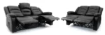 3+2 Alva Recliner Black Sofa Set
