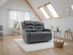Alva Recliner 2 Seater grey sofa