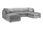 Bishop Fullback Platinum Sofa U Shape Corner