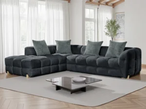 Genoa Sofa Charcoal Left Hand