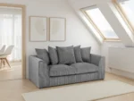 Harley Jumbo Sofa Grey 3 Seater