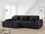Jacob Sofa Black Left Hand Facing Corner