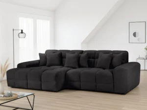 Jacob Sofa Black Left Hand Facing Corner