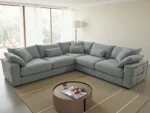 Jupiter Large Grey Corner Sofa UK