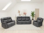Leon Electric Recliner Sofa Set Grey