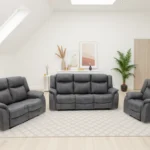 Leon Electric Recliner Sofa Set Grey