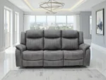 Leon Electric Recliner Sofa Grey 3 seater