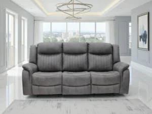 Leon Electric Recliner Sofa Grey 3 seater
