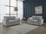 Maxwell Plush Velvet Sofa Grey UK