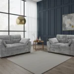 Maxwell Plush Velvet Sofa Grey UK