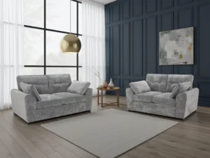 Maxwell Plush Velvet Sofa Grey UK