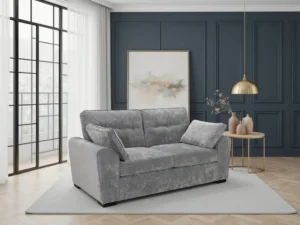 Maxwell Plush Velvet Sofa Grey UK