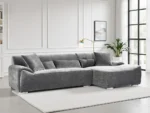 Modena Sofa Charcoal Right Hand