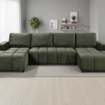 Shanghai U Shape Green Sofabed UK