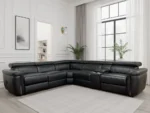 Somerville Electric Recliner Corner Black Sofa UK
