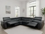 Somerville Electric Recliner Corner Black Sofa UK