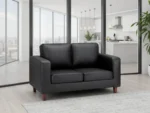 Box 2 Seater Black Sofa UK