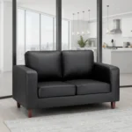 Box 2 Seater Black Sofa UK