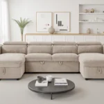 Capri U Shape Sofa Bed UK | Beige