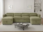 Capri U Shape Sofa Bed UK | Green