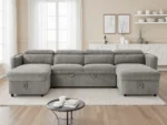 Capri U Shape Sofa Bed UK | Grey