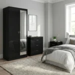 Chilton 3 Piece Bedroom Set UK | Black Gloss