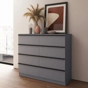 Lania 8 Drawer Chest Of Drawers UK | Matt Grey
