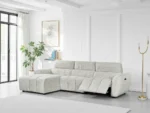 Turin Electric Recliner Corner Sofa UK | Silver